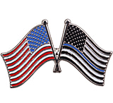 Image of Rothco Thin Blue Line US Flag Pin