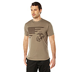 Image of Rothco AR 670-1 USMC Eagle, Globe, &amp; Anchor Moisture Wicking T-Shirt - Men's