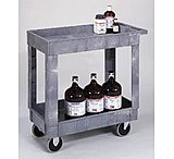 Image of Rubbermaid Heavy-Duty Utility Carts, Rubbermaid 4546-00-BEIG Two-Shelf Carts