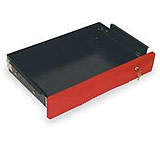 Image of Rubbermaid Center Drawer Kit for Heavy-Duty Utility Carts, Rubbermaid 4593-00-RED