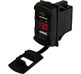 Image of Sea-Dog Dual USB Rocker Switch Style Voltmeter w/Hidden Display