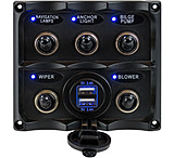 Image of Sea-Dog Water Resistant Toggle Switch Panel w/USB Power Socket