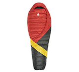 Sierra Designs Cloud 800 Dridown 20 Degree Sleeping Bag - Men's, Red/Yellow/Peat, Long, 70607318L