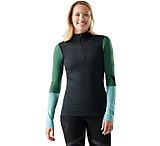 Image of Smartwool Intraknit Thermal Merino Base Layer Colorblock 1/4 Zip - Women's