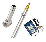 Image of TACO Marine Clamp-On Center Rigger Kit w/8' Silver/Gold Pole &amp; Rigging Kit