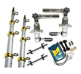 Image of TACO Marine Grand Slam 280 Package w/15' Silver/Gold Poles, 2 280 Outrigger Mounts, Premium Rigging kit and Line Caddy