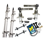 Image of TACO Marine Grand Slam 280 Package w/15' Silver/Silver Poles, Premium Rigging Kit &amp; Line Caddy