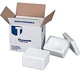 Image of Tegrant Thermosafe ThermoSafe Thick and Thin Wall Insulated Shippers, Expanded Polystyrene, ThermoSafe Brands 447UPS Thick Wall, Assembled Foam Unit In Corrugated Carton, Case of 10