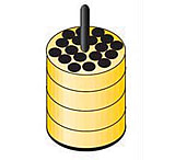 Image of Thermo Fisher Scientific Heraeus Megafuge 1.0/1.0R All-Purpose Tabletop Centrifuges, Thermo Fisher Scientific Scientific (cont.) 75007571 Tube Adapters For Round Bucket 20300-329 For 18 x 5/7 Ml Din Standard Tubes, Yellow