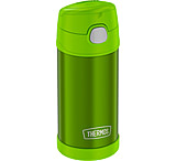 Image of Thermos FUNtainer Stainless Steel Insulated Green Water Bottle w/Straw