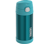 Image of Thermos FUNtainer Stainless Steel Insulated Teal Water Bottle w/Straw