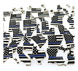 Image of Thin Blue Line American Flag Pin, Outline