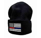 Image of Thin Blue Line Beanie - Dual Line American Flag