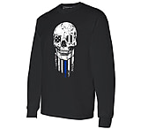 Image of Thin Blue Line Halloween Long Sleeve Shirt - Mens