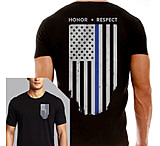 Thin Blue Line Flag - Honor &amp; Respect T-Shirt - Mens