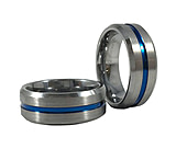 Image of Thin Blue Line Men's Ring, Tungsten