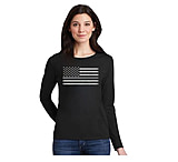 Image of Thin Blue Line Women's - Long Sleeve Classic Thin Blue Line