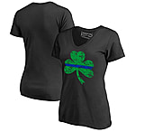 Image of Thin Blue Line Women's V-neck - Shamrock,
