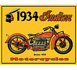 Image of Tin Signs 1934 Indian Motorcycle Tin Sign