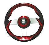 Image of Uflex USA G69481J Grimani 13.8in Steering Wheel With Spokes - Red