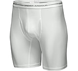 Image of Under Armour Men's HeatGear 9" Long Boxer Jock - White Color 1000669-100
