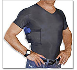 Undertech Undercover V-Neck Concealment Holster Shirt, Black 4002-BLK-SM