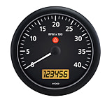 Image of VDO Viewline 4-3/8" 110MM Onyx 4000 RPM Tachometer w/Multifunction LCD