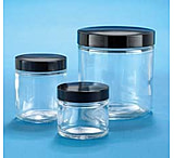 Image of VWR Clear Glass Jars, Wide Mouth VW5413289C24 Bulk Packs With Unattached Caps In Bags