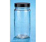 Image of VWR Straight-Sided Glass Jars, Wide Mouth VW5513289V81 Convenience Packs With Caps Attached