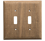 Image of Whitecap Teak 2-Toggle Switch/Receptacle Cover Plate