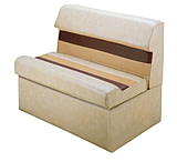 Image of Wise 8WD100-1010 Deluxe 36in Pontoon Bench And Base Sand/Chestnut/Gold