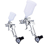 Image of Shop Fox HVLP 2 Spray Gun Set with Gauges &amp; Plastic Cups