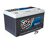 XS Power D6500 AGM Deep Cycle 12 Volt Battery - 3,900A, 1070CA, 75Ah, 3000W / 4000W, White, D6500