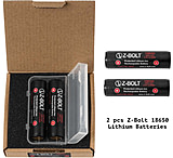 Z-Bolt Rechargeable 18650 Batteries for High Discharge Flashlights, Weapon Lights &amp; Illuminators, 2 Pack, BATTS-2x-18650