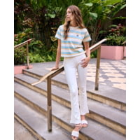 Body Glove Kendal High Waisted Ribbed Flare Legging - Cream 182E5D27