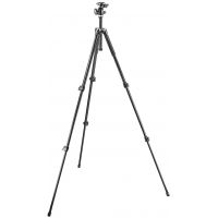 Manfrotto 290 Photo Tripod Kit-293 Compact Aluminum 3 Section w/ QR Ball Tripod Head 