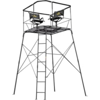 Barronett Blinds River's Edge Quad Pod Tower Stand 2-Man with Swivel Chairs F24CD3EF