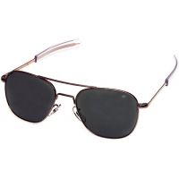 AO Original Pilot 55 mm Sunglasses w/ Amethyst Frame Bayonet, High Contrast Amber 39026