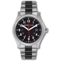 Armourlite Field Series AL101-BLK Swiss Made Tritium Illuminated Watch with Shatterproof Armourglass