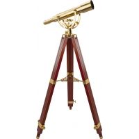 Barska 15-45x50 AnchorMaster Handcrafted Brass Scope w/ Mahogany Floor Tripod AA10616