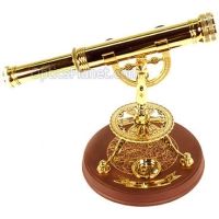 Barska Blueline 25x30mm Spyscope AA10202 - Brass Spotting Scope w/ Mantelpiece Stand