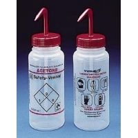 Bel-Art Safety-Vented Labeled Wash Bottles, Low-Density Polyethylene, Wide Mouth 116430222 250 Ml (8 oz.) Capacity, Pack of 3