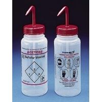 Bel-Art Safety-Vented Labeled Wash Bottles, Low-Density Polyethylene, Wide Mouth 116422612 500 Ml (16 oz.) Capacity, Pack of 3