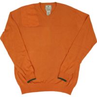 Beretta Men's Country Classic V-neck Sweater Small Orange