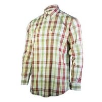 Beretta Mens Classic Button-Down Long Sleeve Plaid Shirt