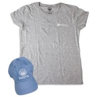 Beretta Women's Cap &amp; T-shirt Large Roll-up Combo Sky Blue