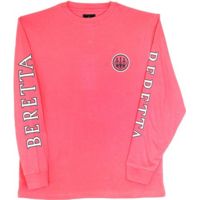 Beretta Women's Double Logo L-sleeve T-shirt Pink X-small