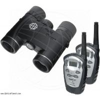 Tasco World Class 10x25 Waterproof Binoculars WC1025 + Two FRS 2-Way Radios