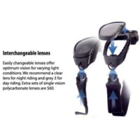 Bobster Sport &amp; Street Interchangeable Lens Black Frame Convertible Goggles - Sunglasses with 3 Lens Set BSSA001AC