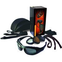 Bobster Sport &amp; Street - II Interchangeable Lens Black Frame Convertible Goggles - Sunglasses w/ 3 Lens Set BSSA201AC